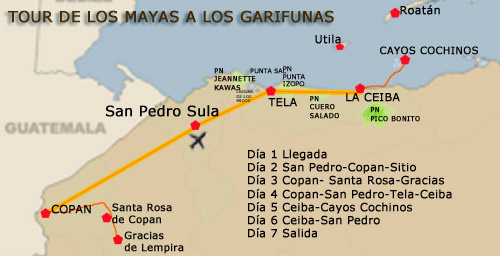 tour de los mayas a los garifunas honduras