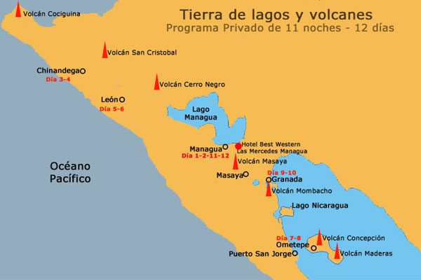 programa privado tierra lagos volcanes nicaragua