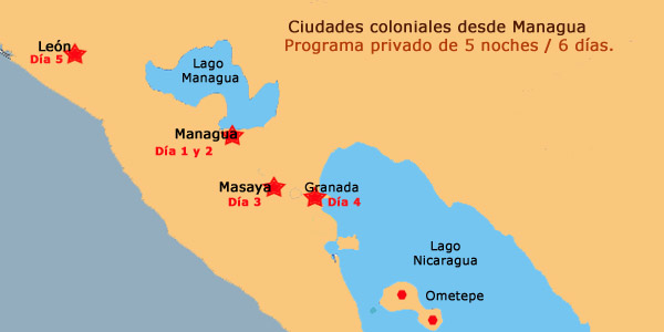 programa privado ciudades coloniales desde managua nicaragua